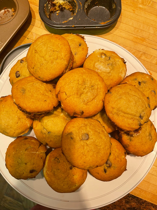 Chocolate Chip Cream Cheese Banana Muffin