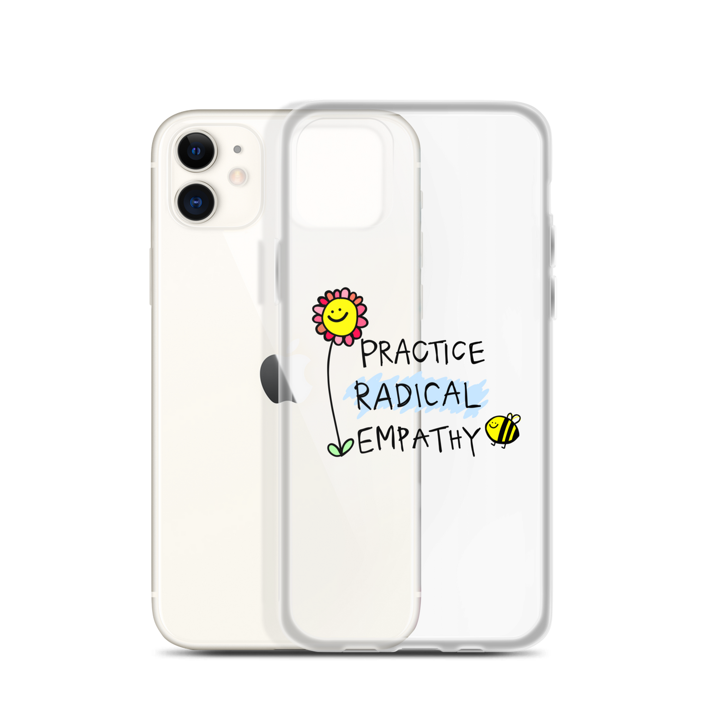 Practice Radical Empathy Doodle Clear Case for iPhone®