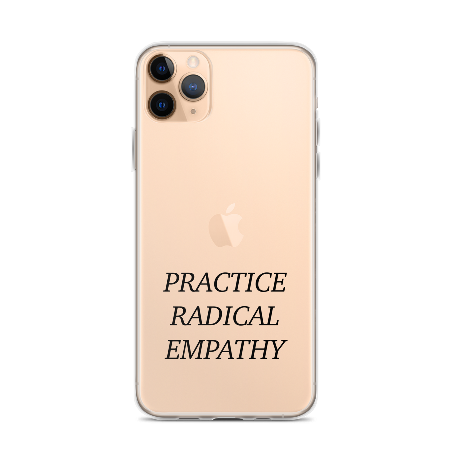 Practice Radical Empathy Black Type Font Clear Case for iPhone®