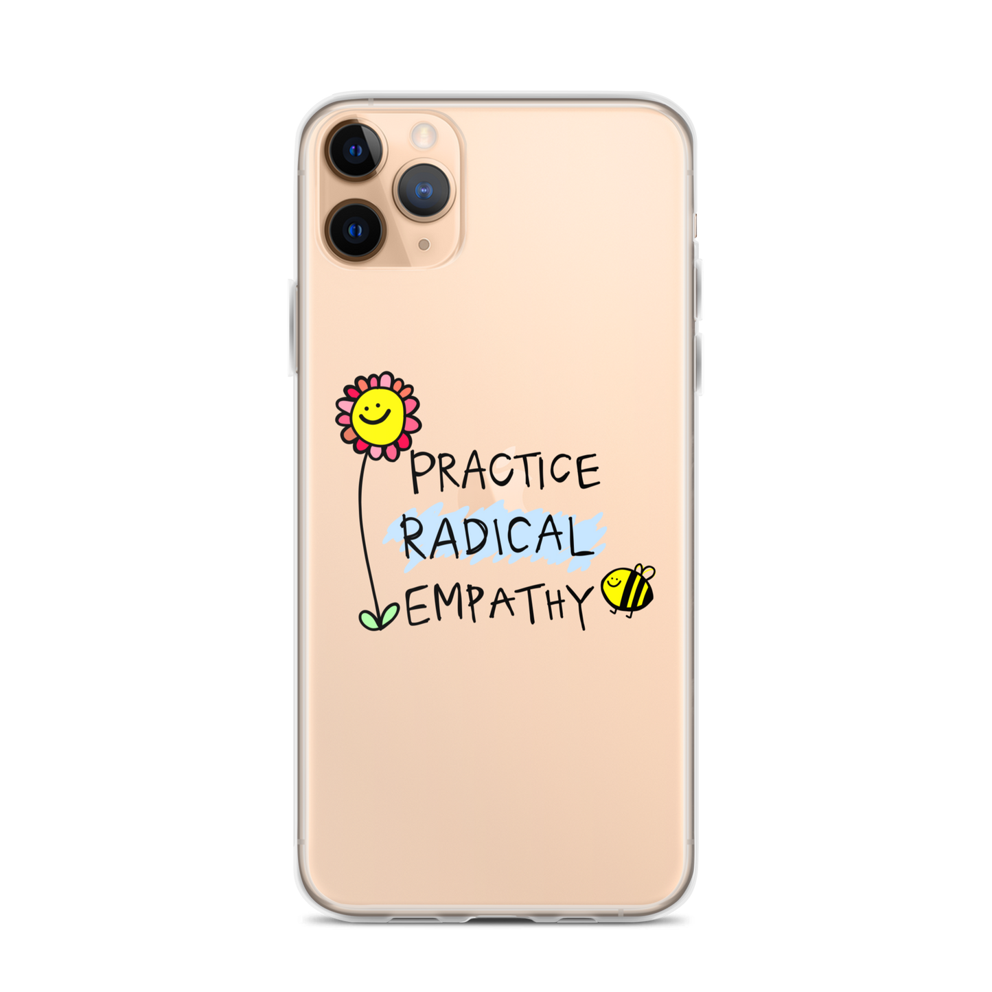 Practice Radical Empathy Doodle Clear Case for iPhone®