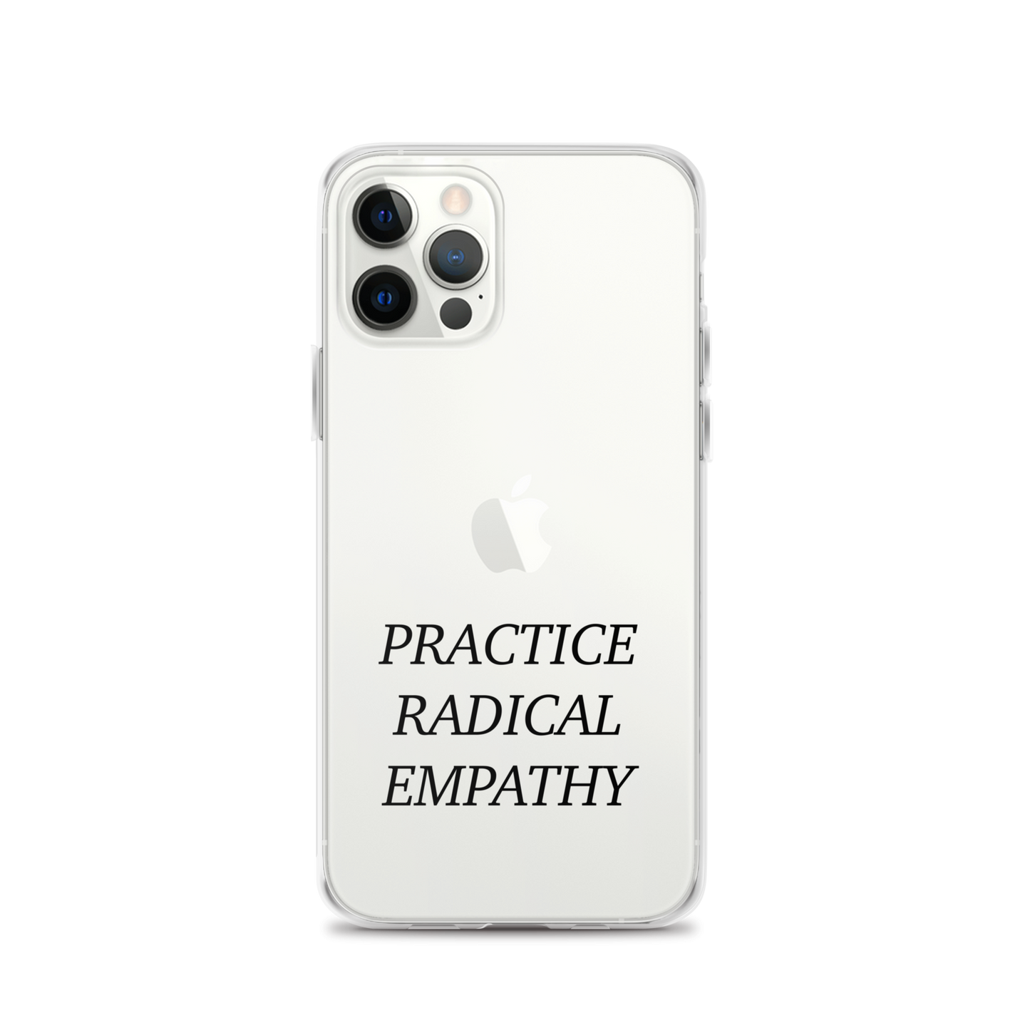 Practice Radical Empathy Black Type Font Clear Case for iPhone®