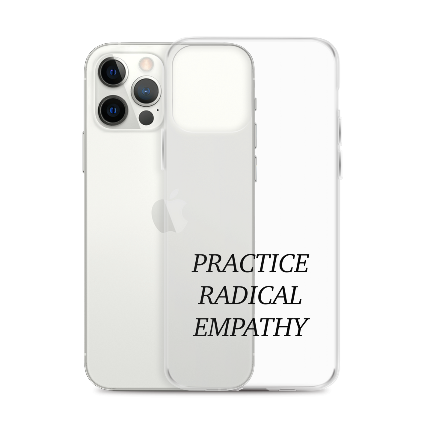 Practice Radical Empathy Black Type Font Clear Case for iPhone®