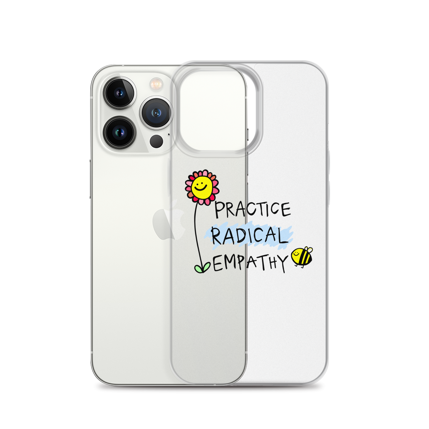 Practice Radical Empathy Doodle Clear Case for iPhone®