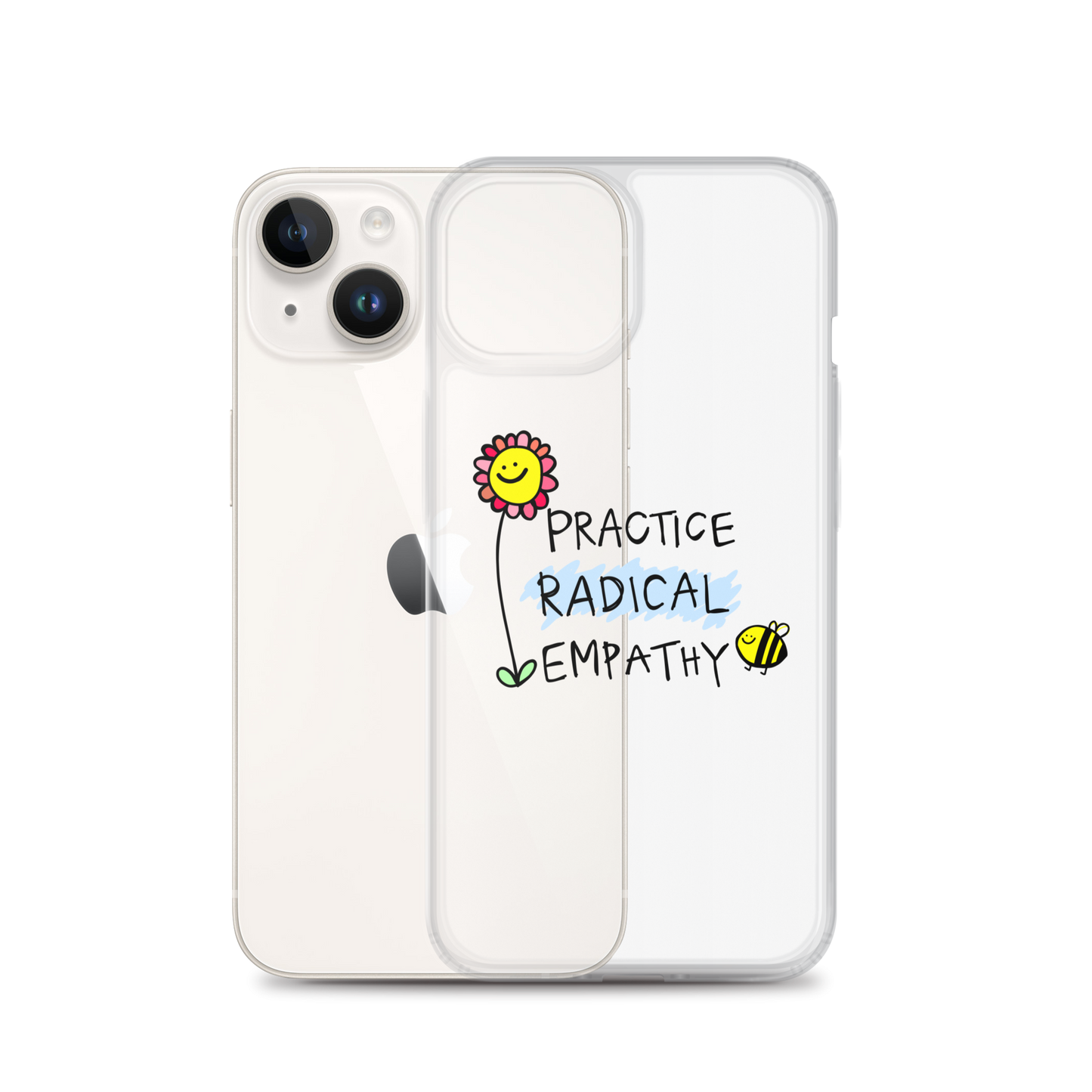 Practice Radical Empathy Doodle Clear Case for iPhone®