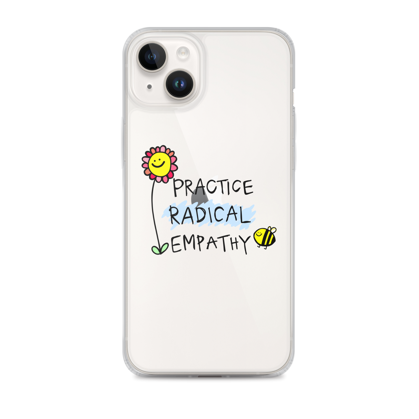 Practice Radical Empathy Doodle Clear Case for iPhone®