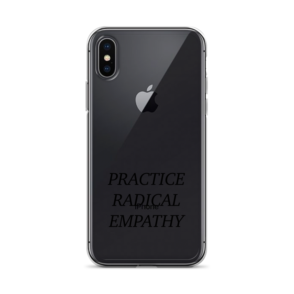 Practice Radical Empathy Black Type Font Clear Case for iPhone®