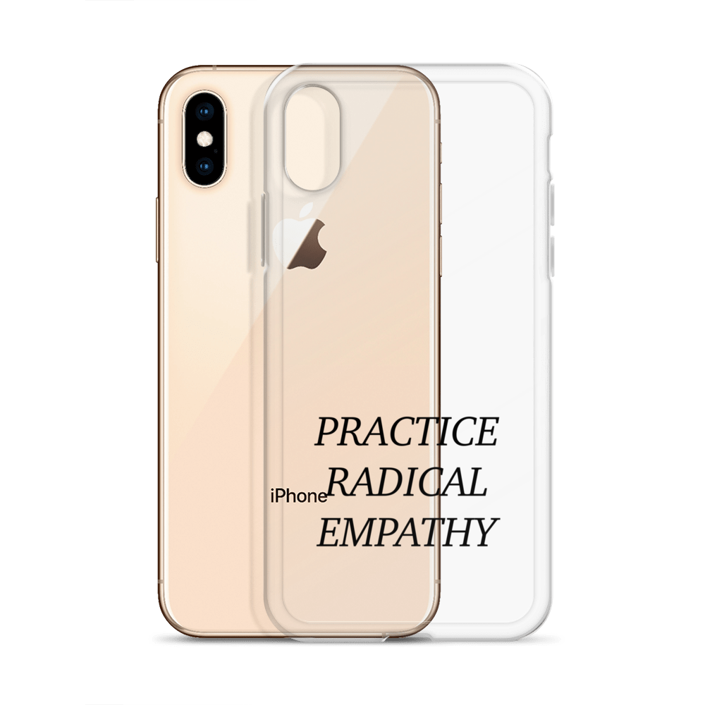 Practice Radical Empathy Black Type Font Clear Case for iPhone®