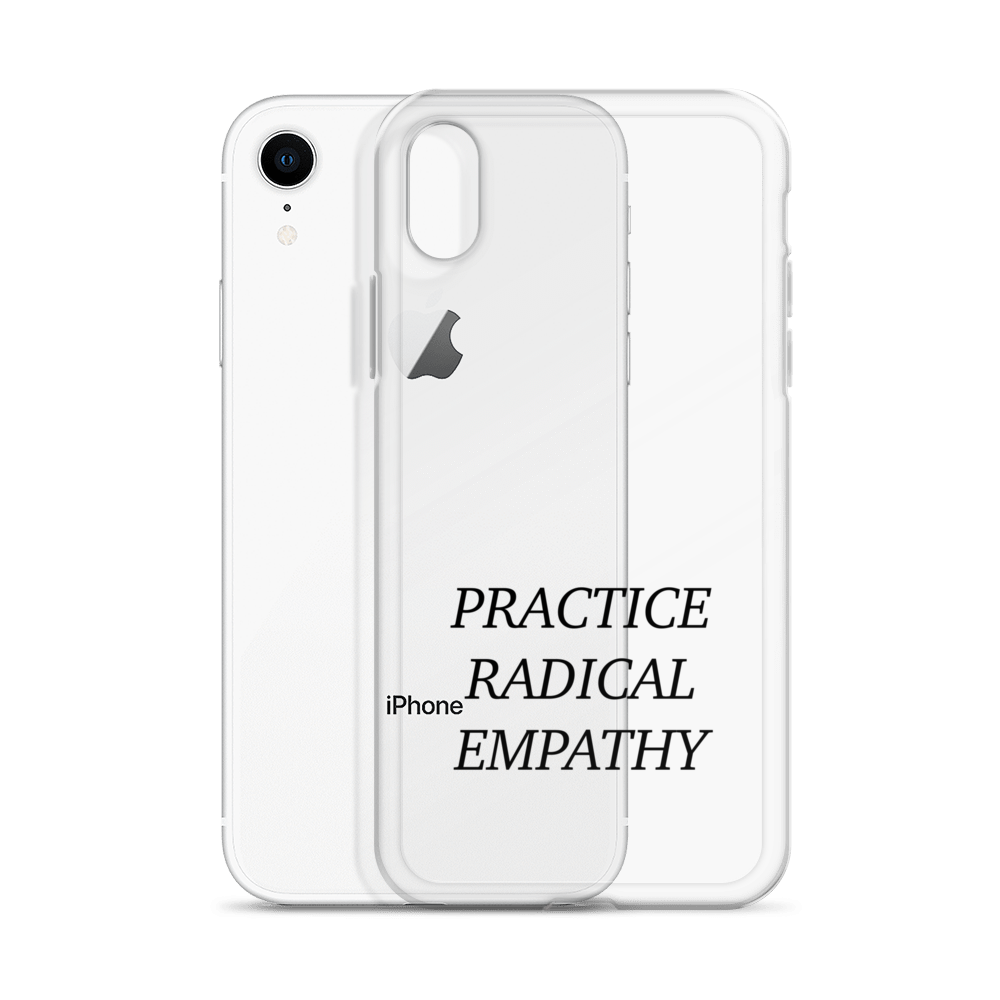 Practice Radical Empathy Black Type Font Clear Case for iPhone®