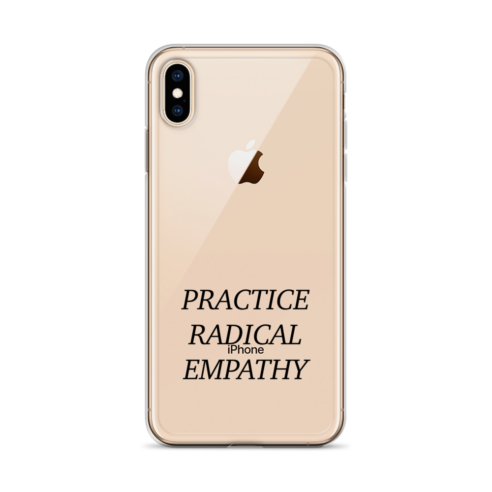 Practice Radical Empathy Black Type Font Clear Case for iPhone®