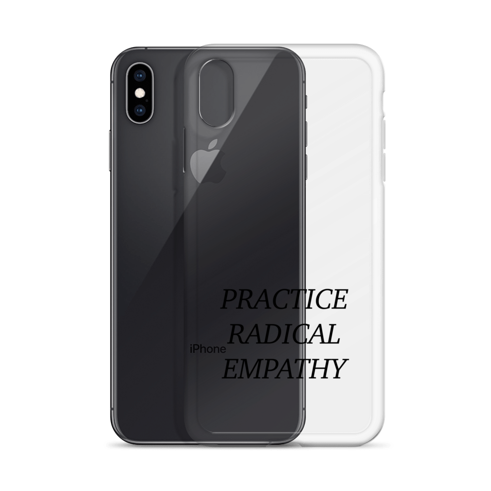 Practice Radical Empathy Black Type Font Clear Case for iPhone®