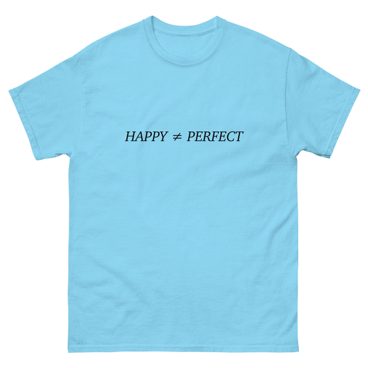 Happy Not Perfect Black Typeface Classic Tee