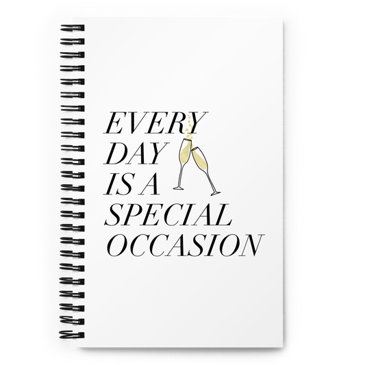 Every Day is a Special Occasion! Spiral notebook