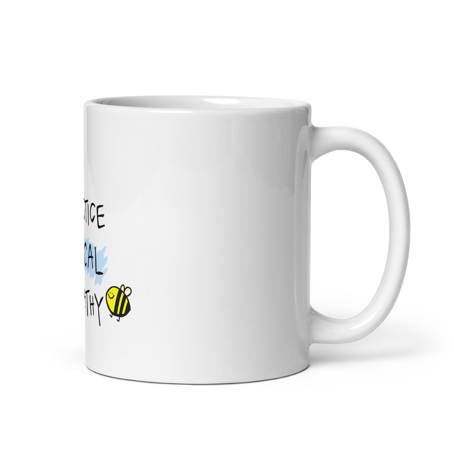 Practice Radical Empathy White Glossy Mug