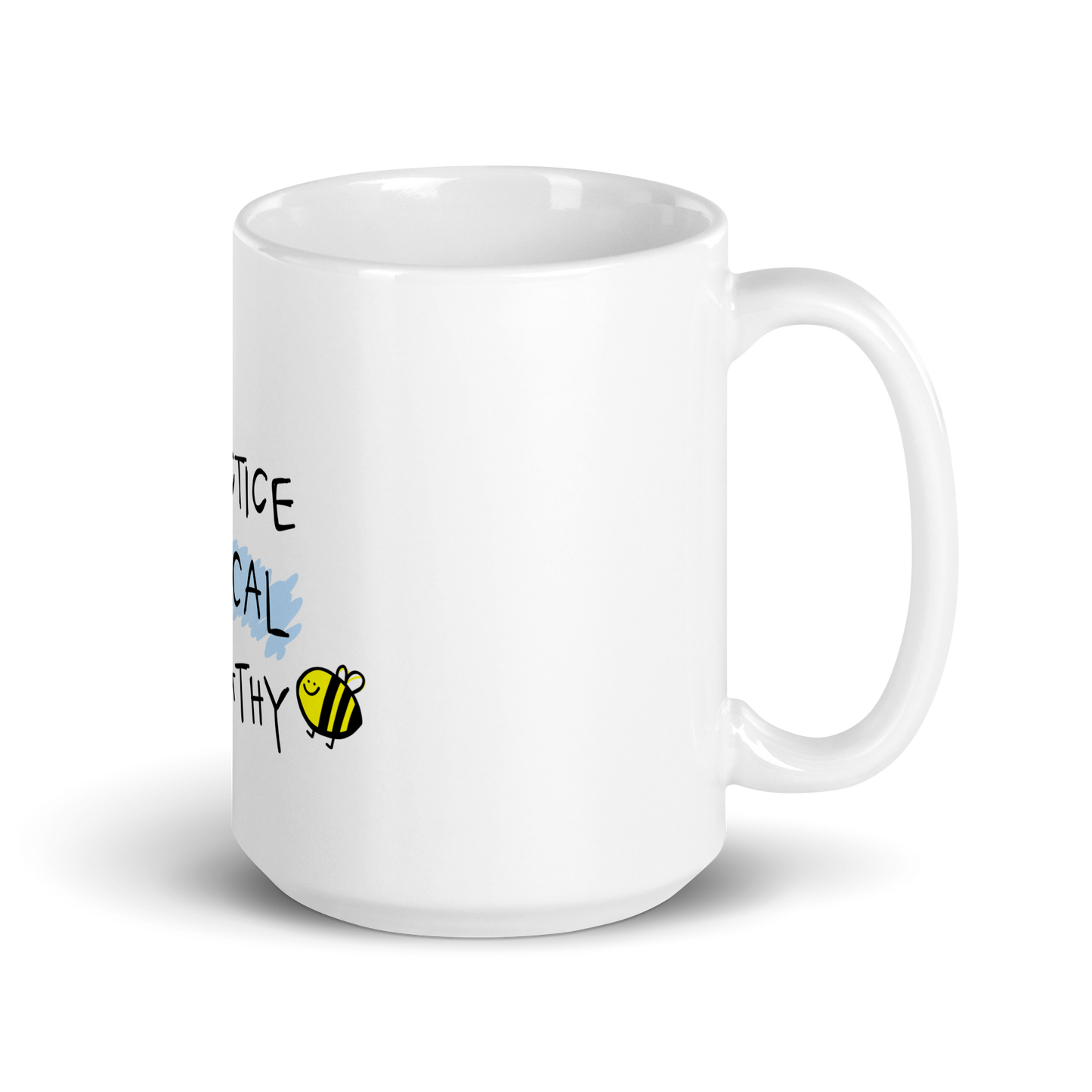 Practice Radical Empathy White Glossy Mug