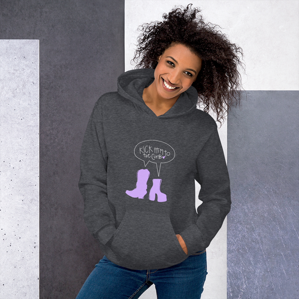 Kick Him to the Curb Hoodie Purple