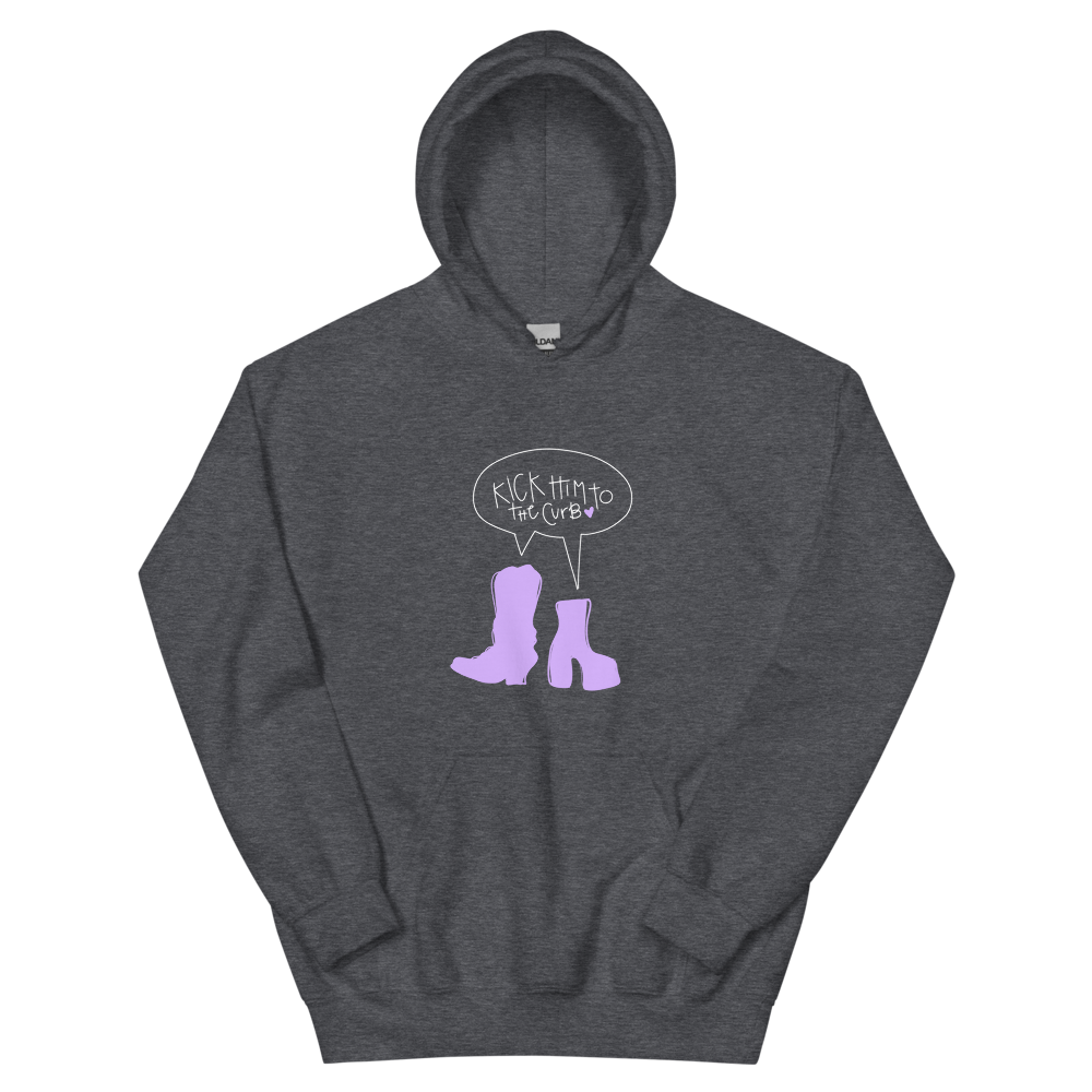 Kick Him to the Curb Hoodie Purple